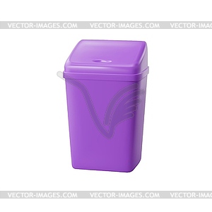 Realistic bucket, plastic container and bin - vector clip art