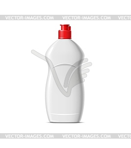 Realistic cleanser, liquid soap bottle, 3d package - vector image