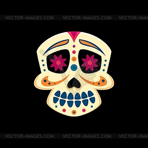 Dia de Los Muertos holiday Mexican sugar skull - vector clip art