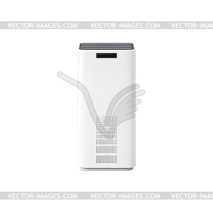 Air purifier, realistic humidifier and conditioner - vector image