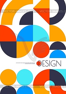 Business poster of flyer with Bauhaus pattern - vector image