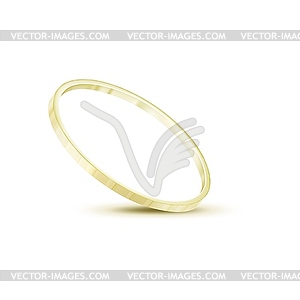 Realistic yellow onion ring, vegetable - vector image