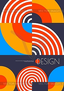 Современный бизнес-плакат с абстрактным геометрическим рисунком - векторная графика