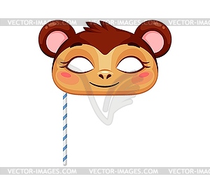 Monkey animal carnival party masquerade ape mask - vector image