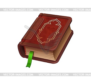 Game book, wizard or sorcerer grimoire - vector clip art