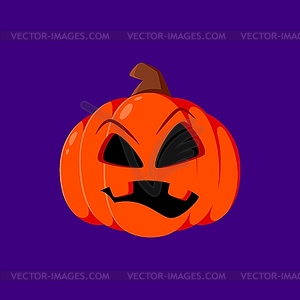 Halloween holiday pumpkin emoji, jack lantern - vector image