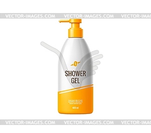 Shower gel package cosmetic product template - vector clipart