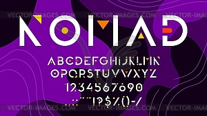 Modern creative font, urban color type letters - royalty-free vector image