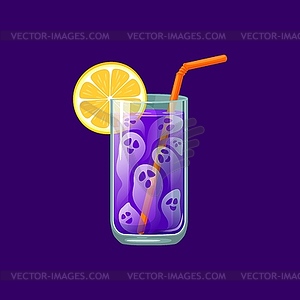 Halloween cocktail, spooky ghostly elixir, drink - vector clipart