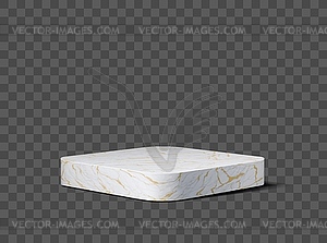 Square marble stone podium stage realistic mockup - vector EPS clipart