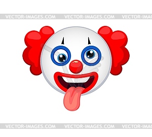 Cartoon Halloween sinister clown emoji character - vector clipart