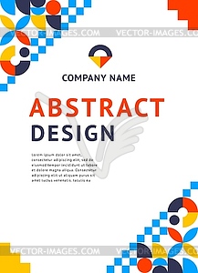 Abstract business poster with geometric elements - stock vector clipart
