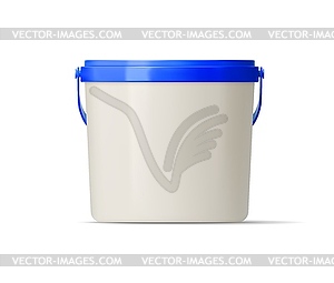 Mayonnaise sauce plastic container package bucket - vector image