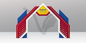 Exhibition event arch realistic structure - vector image