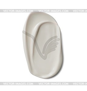White cosmetic cream swatch, skincare product - vector clipart