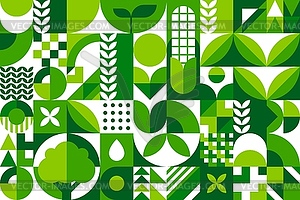 Environment ecology abstract geometric pattern - vector clip art