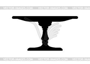 Cake platter or stand tray for pies and desserts - vector image