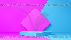 3d cosmetic product podium stand geometric display - vector image