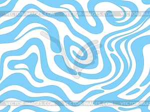 Groovy psychedelic water blue wave pattern - vector clip art