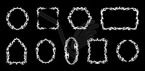 Neo gothic tribal frames or borders set - royalty-free vector clipart