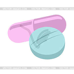 Standard tablets and pills capsule  - vector clipart