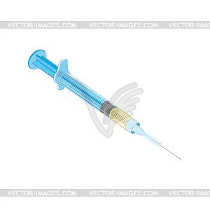 Realistic medical syringe - vector clip art