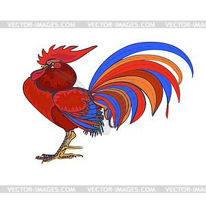 Farm cock icon. Cartoon of farm cock  - vector clip art