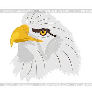 Eagles head in profile - vector image