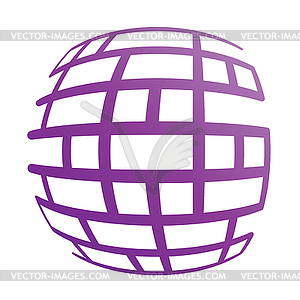 Abstract globe symbol, icon, internet and social - vector image