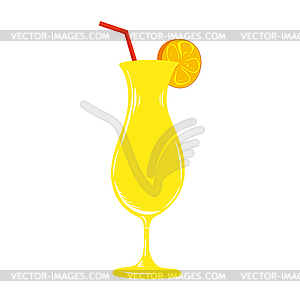 Fresh cocktail juice glass, cocktail juice - fresh - vector clipart / vector image