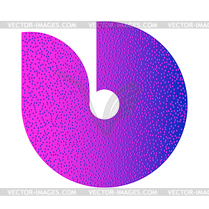 Colored abstract circular logo form of dots and - vector clipart