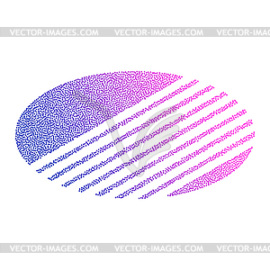 Colored abstract circular logo form of dots and - color vector clipart