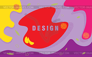 Color splash abstract cartoon background or childre - vector clip art