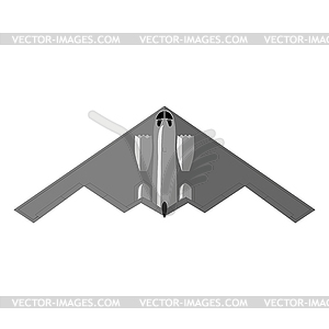 Стелс-бомбардировщик. Авиационная боевая авионика - стоковое векторное изображение