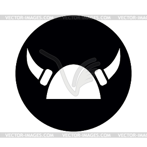 Viking helmet with horns.  - vector clipart
