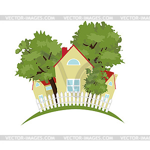 Cottage village - vector image