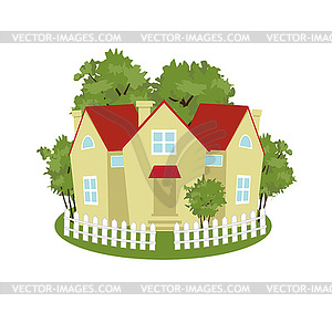 Cottage village - vector clipart