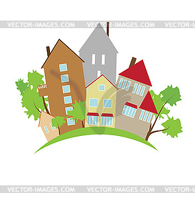 Small town  - vector image
