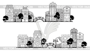 Small town - vector image