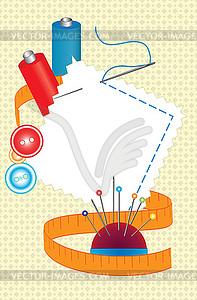 Accessories for sewing - vector clip art