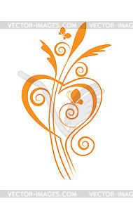 Butterfly and heart - vector clipart