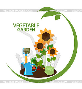 Vegetable garden - vector image