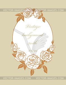 Vintage background with roses - vector clipart / vector image