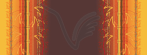 Фон с бамбуком - клипарт в векторе / векторное изображение