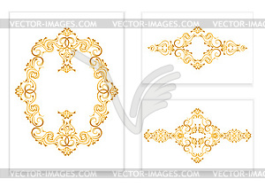 Templates with stylized pattern set - vector clipart