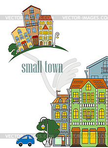 Street of small town - vector image