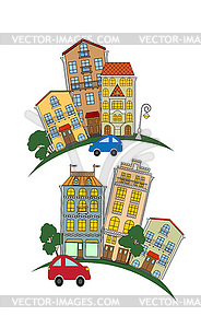 Street of small town - vector image