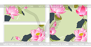 Blooming lotus - vector image