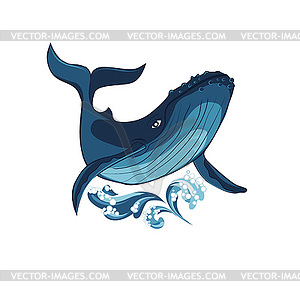 Stylized whale image - vector clip art