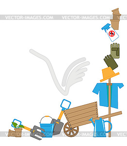 Tools for working in garden - vector clipart
